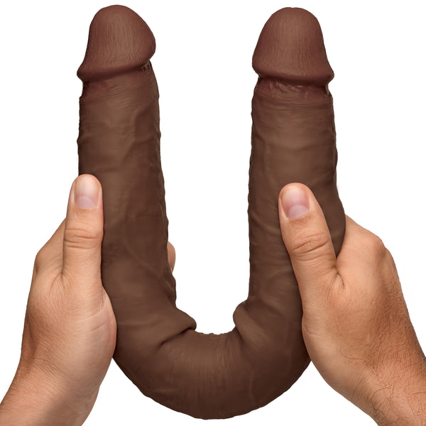 17.75 Inch Double Dildo - Dark, Silicone