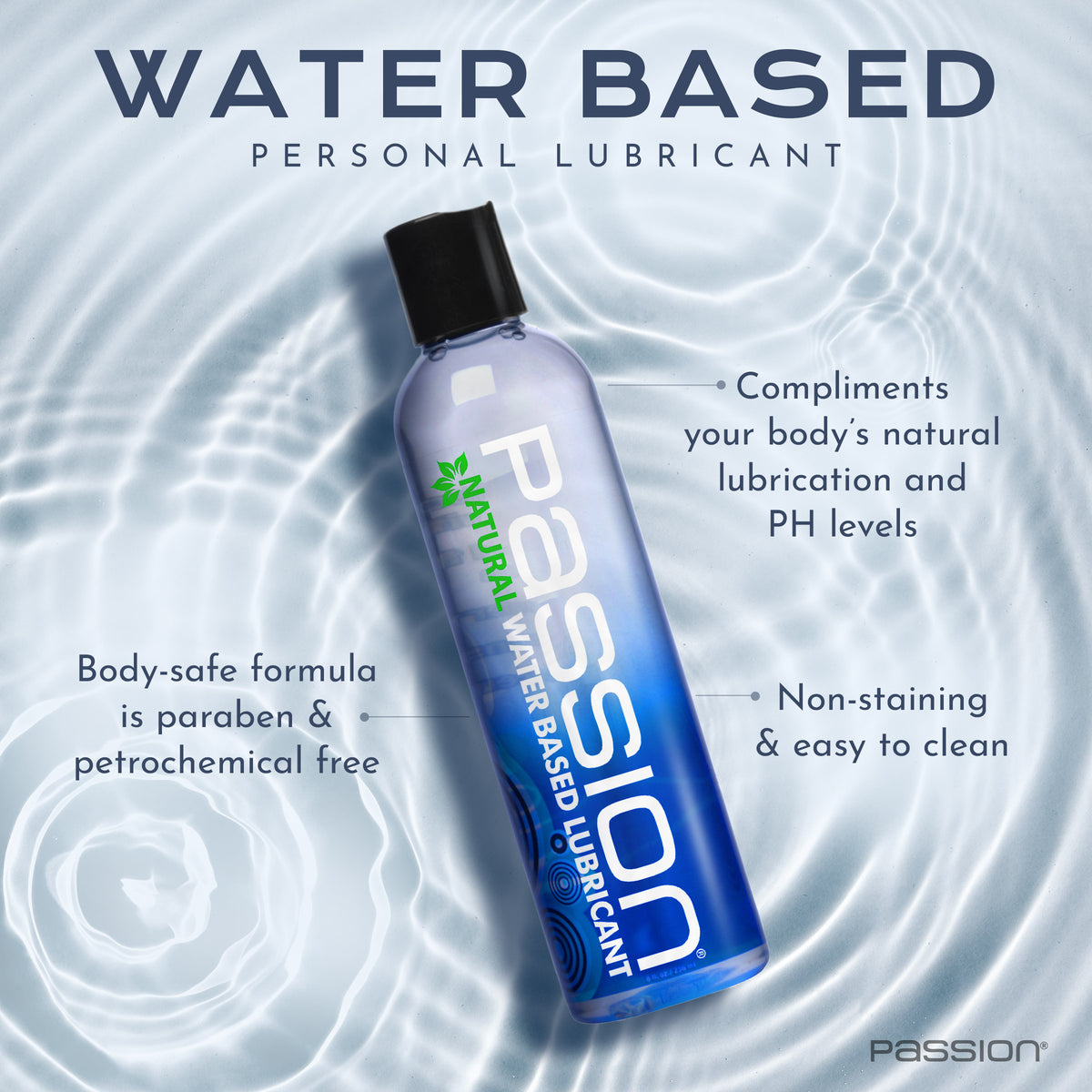 Passion Natural Water-Based Lubricant - 8 oz (view 2)