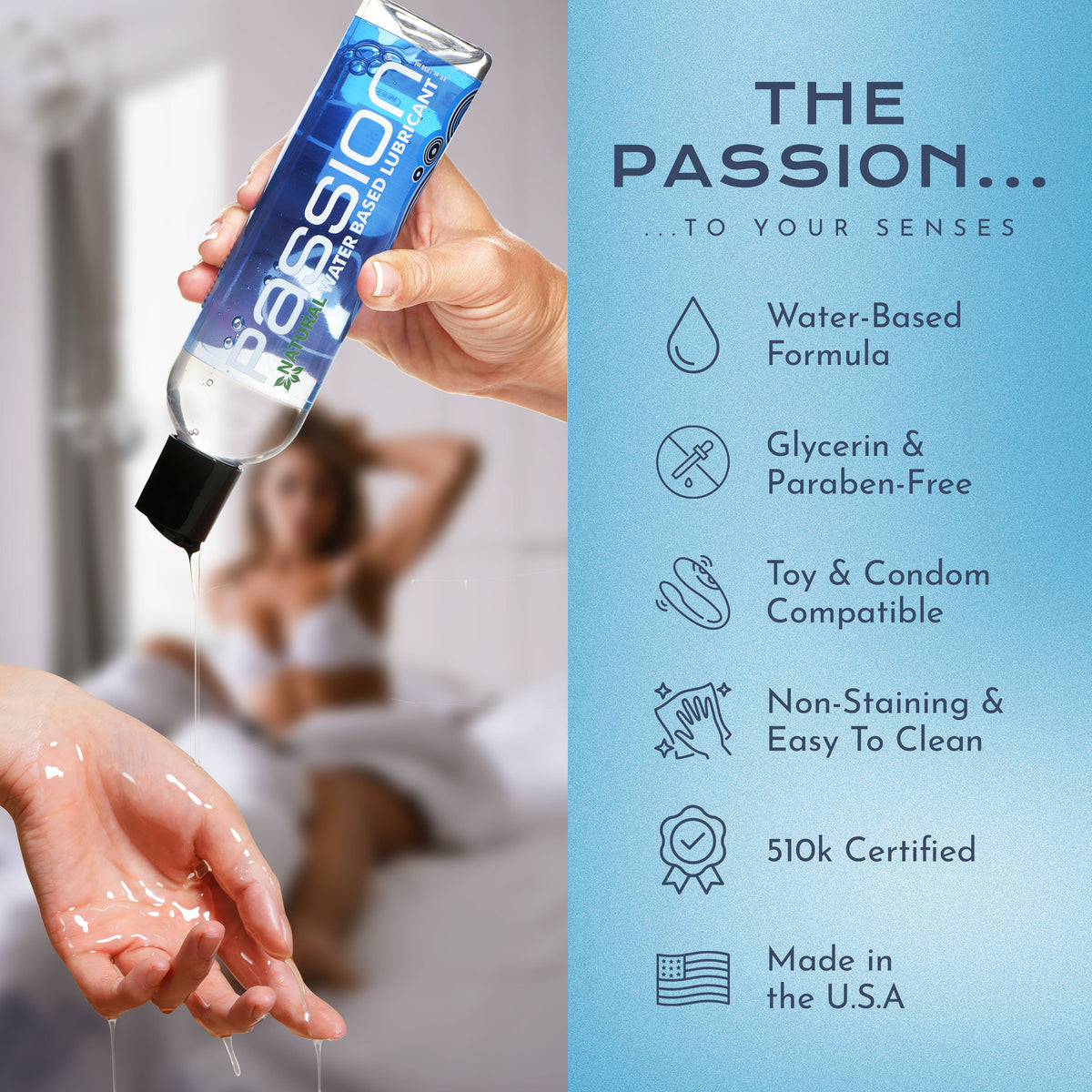 Passion Natural Water-Based Lubricant - 8 oz (view 3)