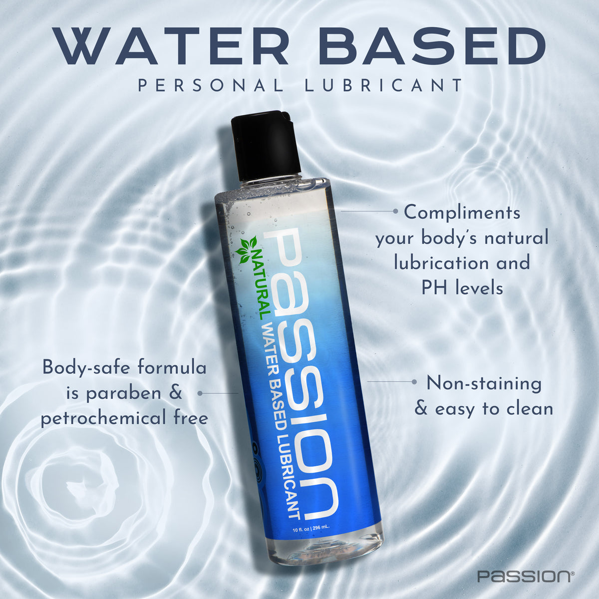 Passion Natural Water-Based Lubricant - 10 oz (view 2)