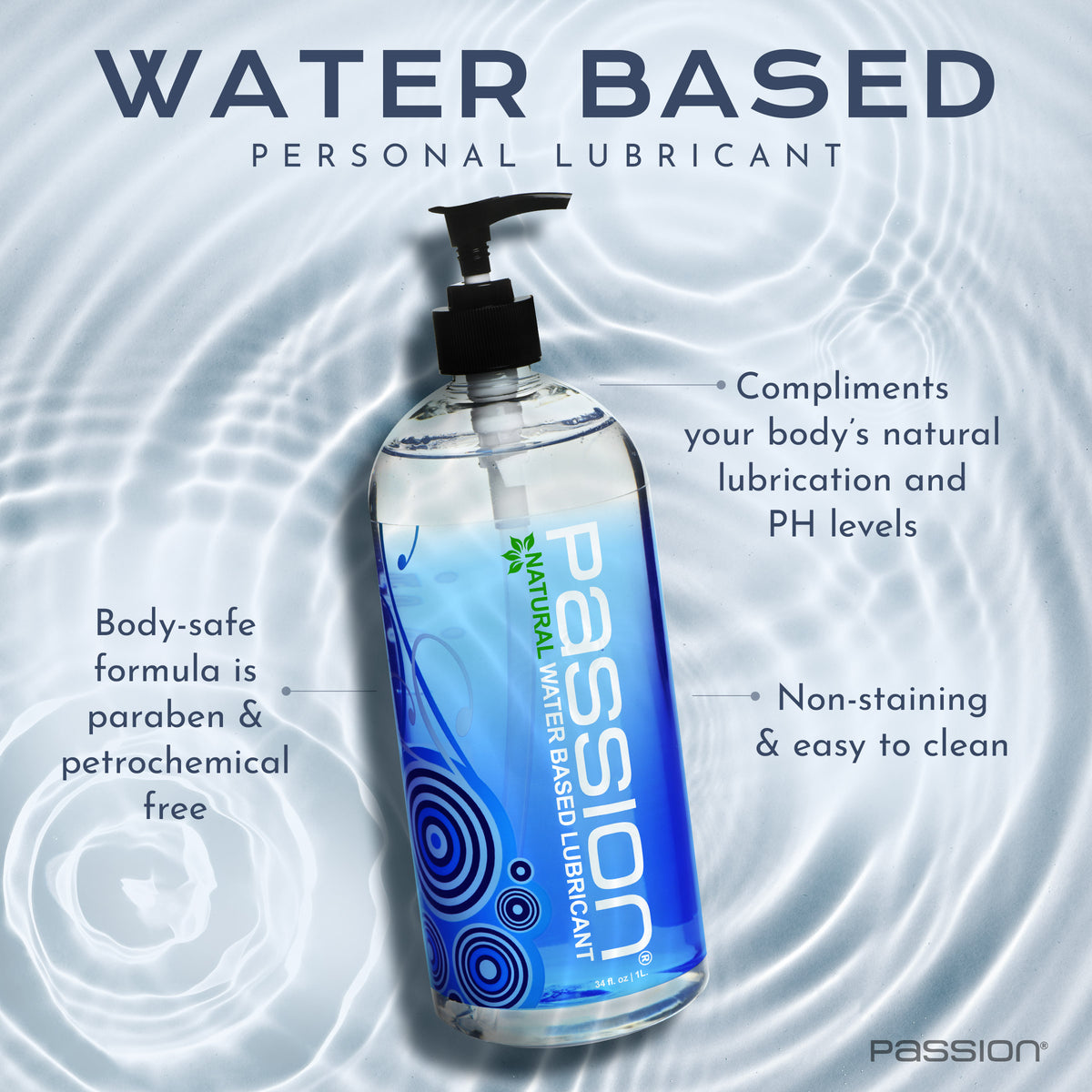 Passion Natural Water-Based Lubricant - 34 oz (view 2)