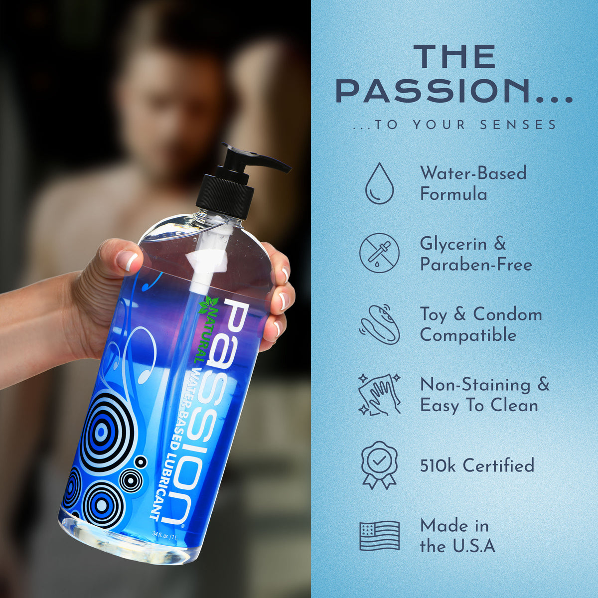 Passion Natural Water-Based Lubricant - 34 oz (view 4)
