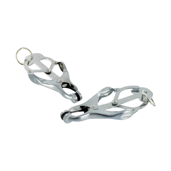 angled-view-grey-ringed-monarch-nipple-toys-clover-style