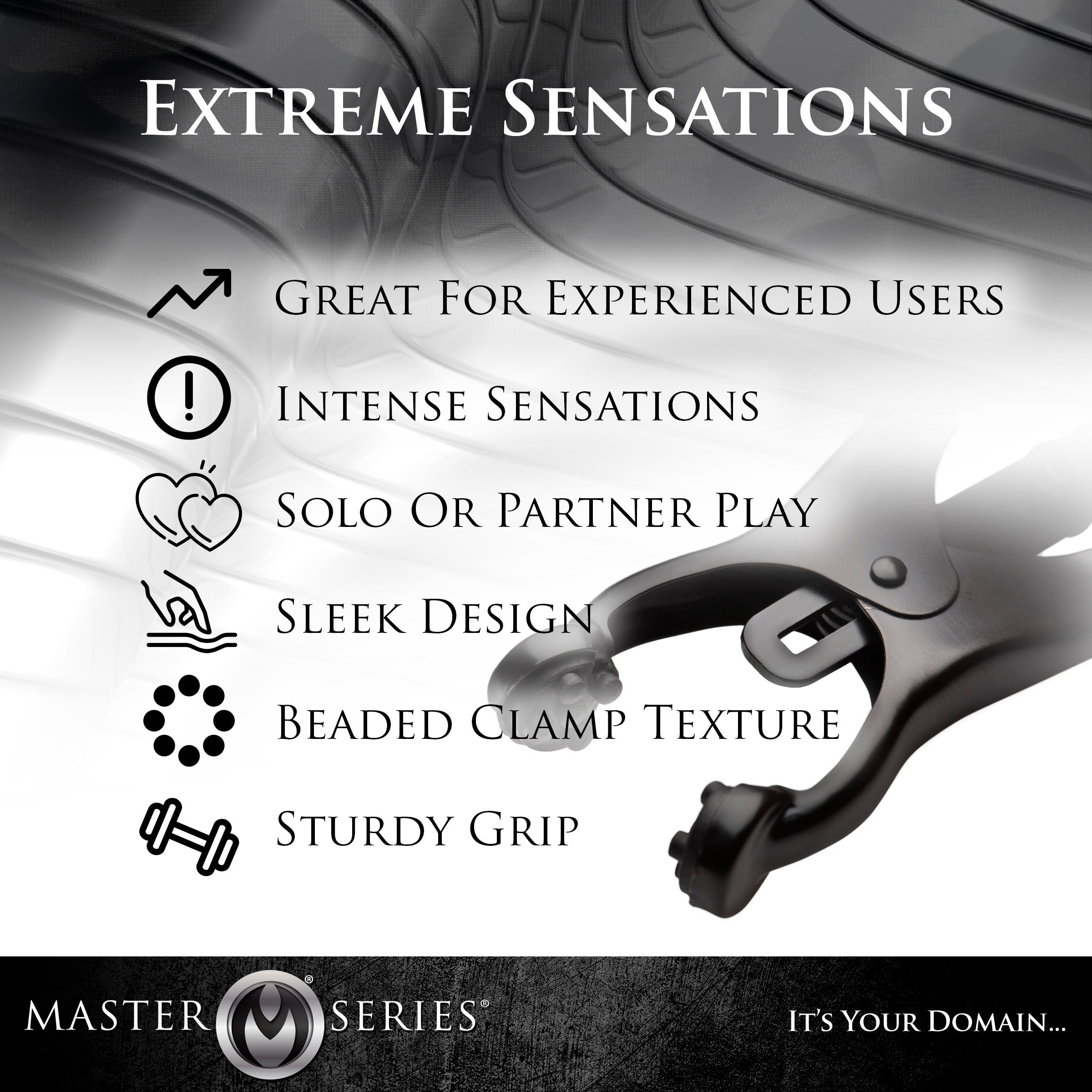 Monarch Noir Nipple Vice Nipple Toys - Black