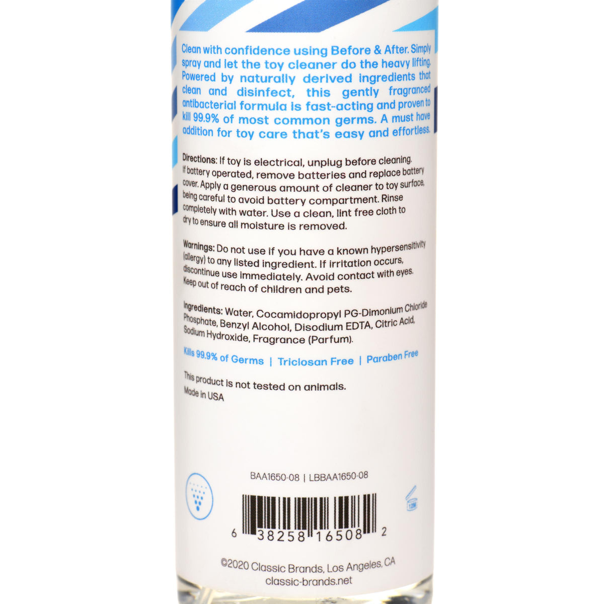 Before and After Anti-Bacterial Adult Toy Cleaner 8 fl oz (view 2)