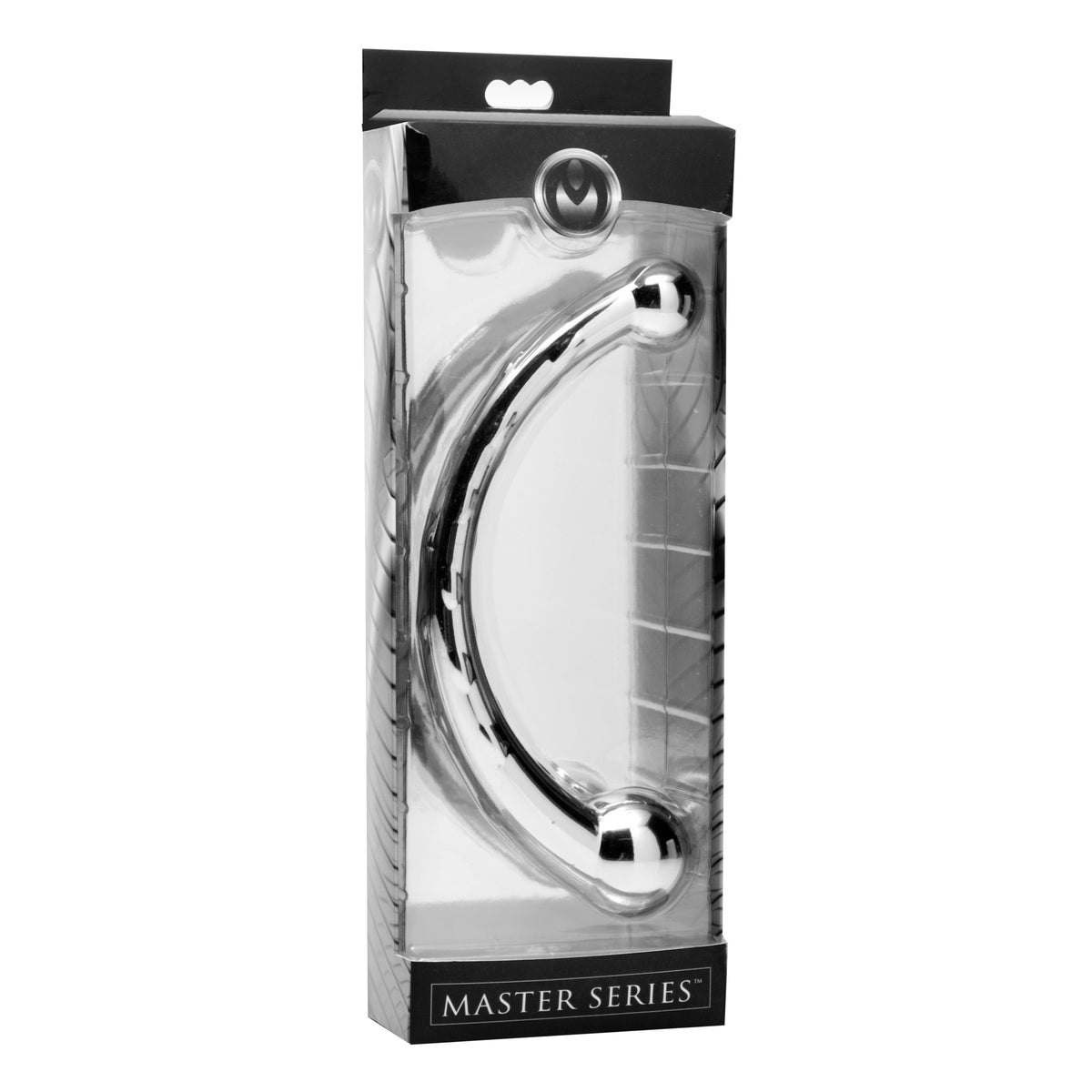 The Chrome Crescent Dual Ended Dildo, Metal (view 3)
