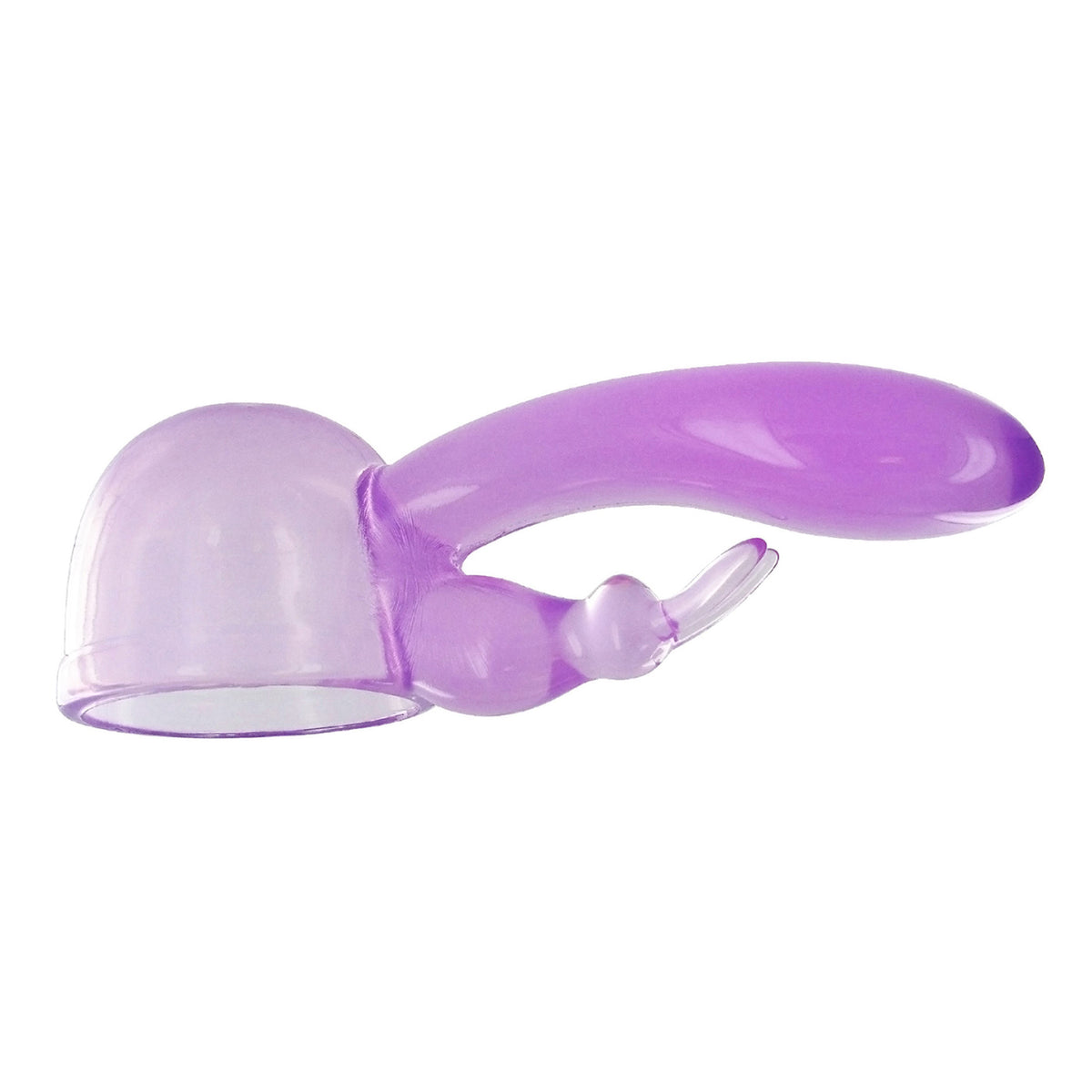 Rabbit Tip Magic Wand Vibrator - Purple – wand massager, TPE (view 5)