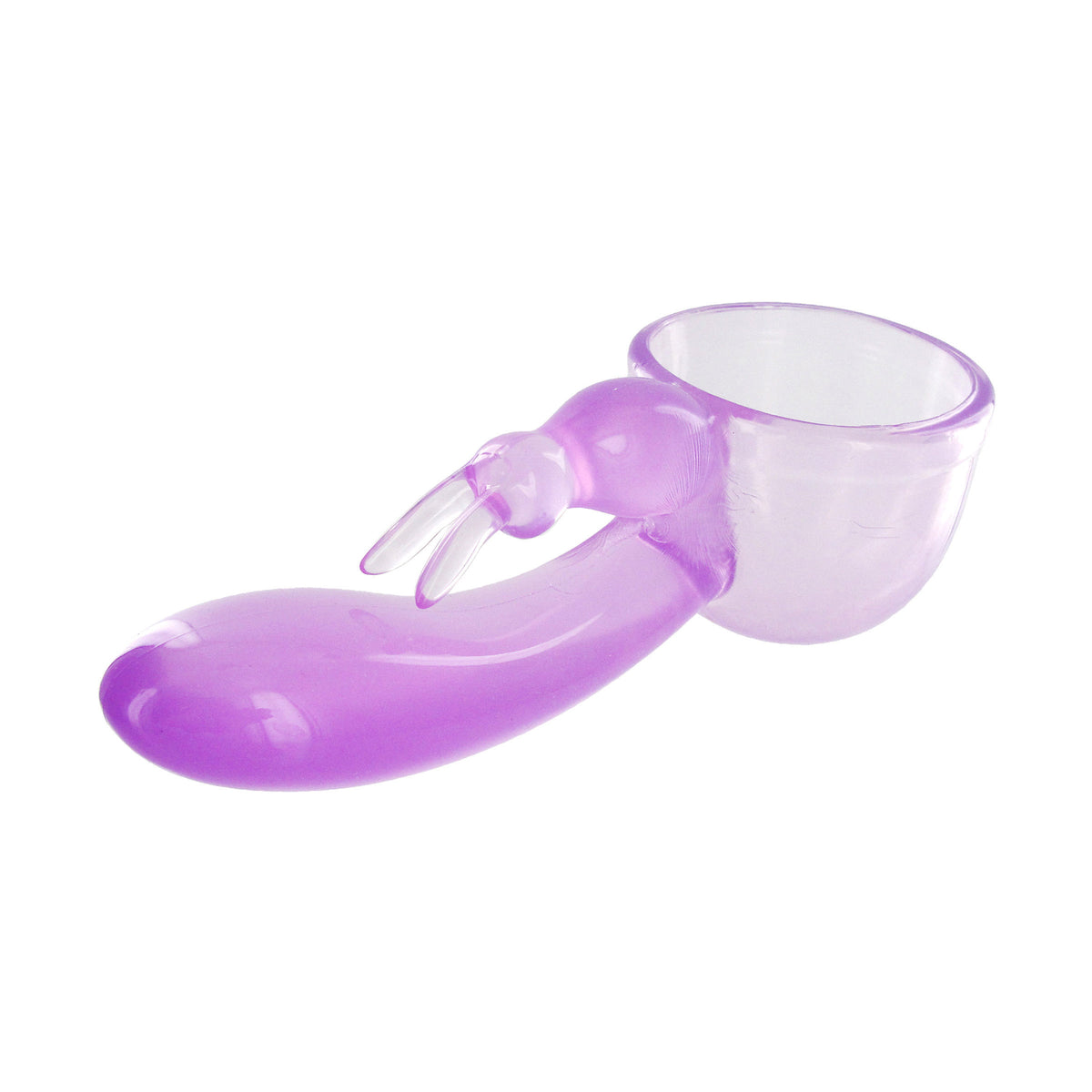 Rabbit Tip Magic Wand Vibrator - Purple – wand massager, TPE (view 6)