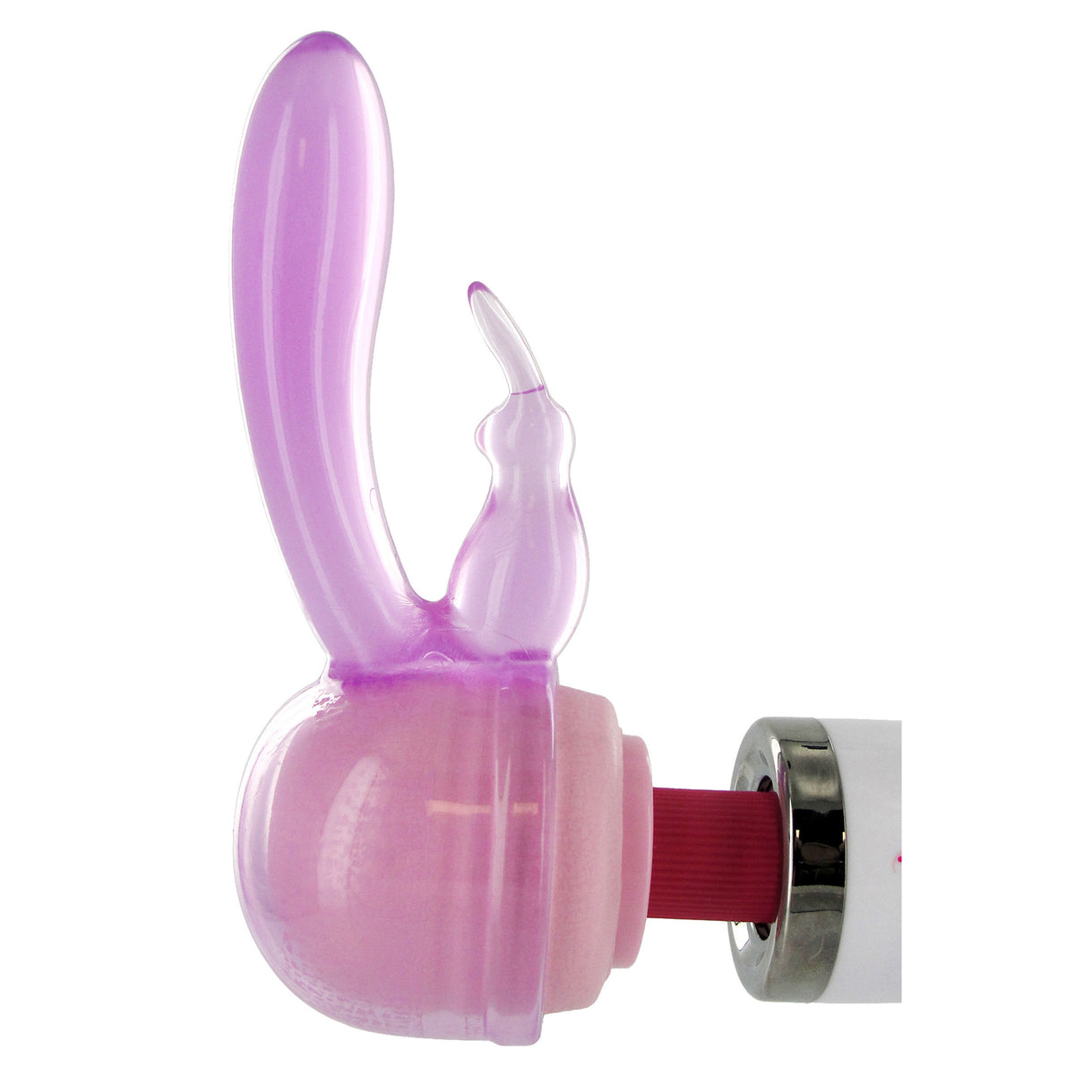 Rabbit Tip Magic Wand Vibrator - Purple – wand massager, TPE (view 4)