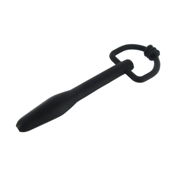 Silicone Cum-Thru D-Ring Penis Plug – cock ring, Silicone
