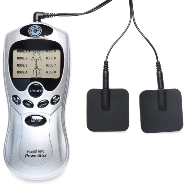 Zeus Handheld 8 Mode Power Box with Black Pads – electro play, Silicone