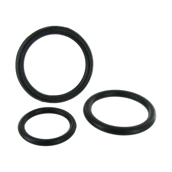 Black Triple Silicone Cock Ring Set, Silicone