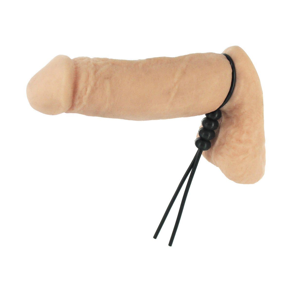 4-Way Adjustable Cock and Ball Tie - Black – cock ring, PVC