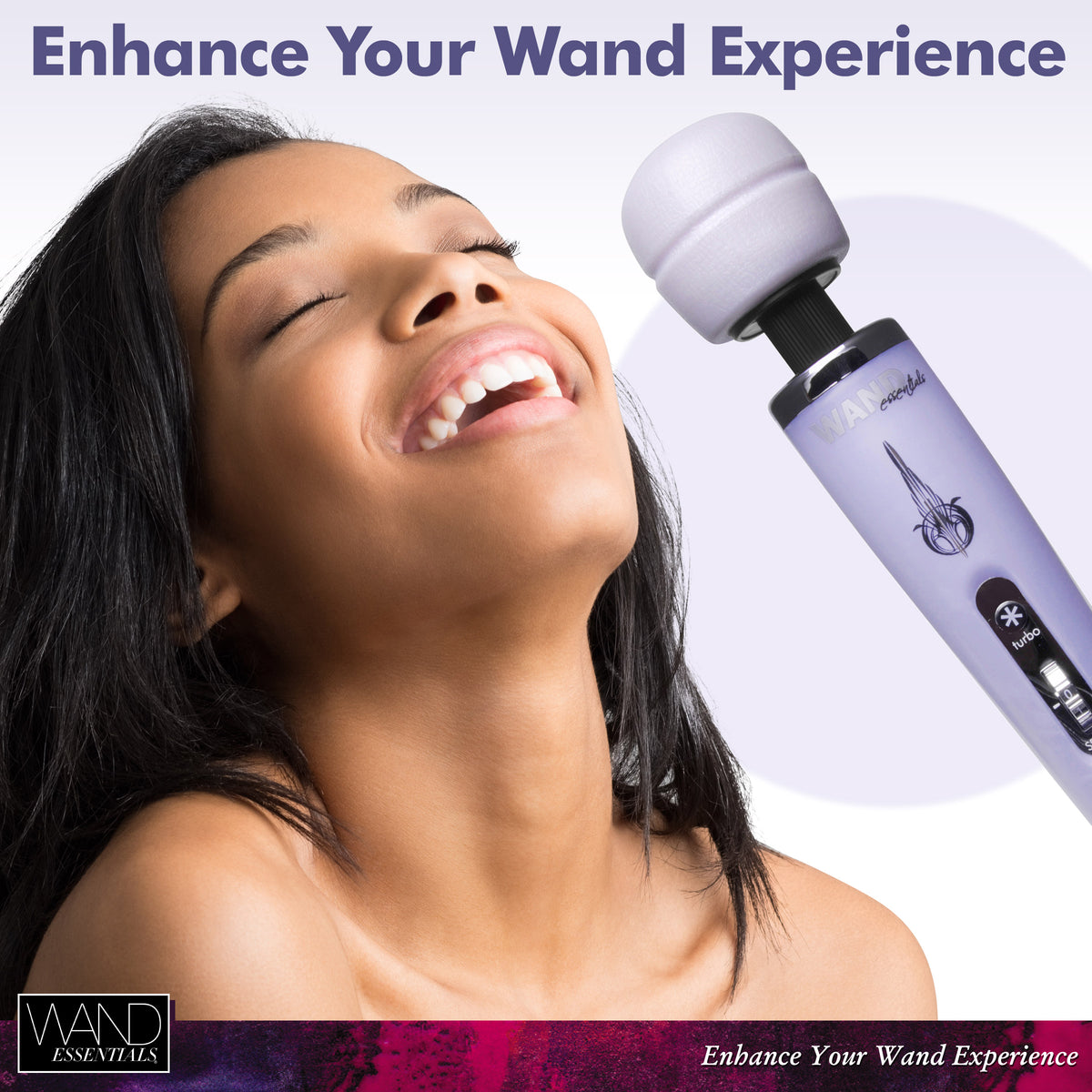 Wand Essentials 8 Speed Turbo Pearl Massager - 110V – wand massager, TPE (view 3)
