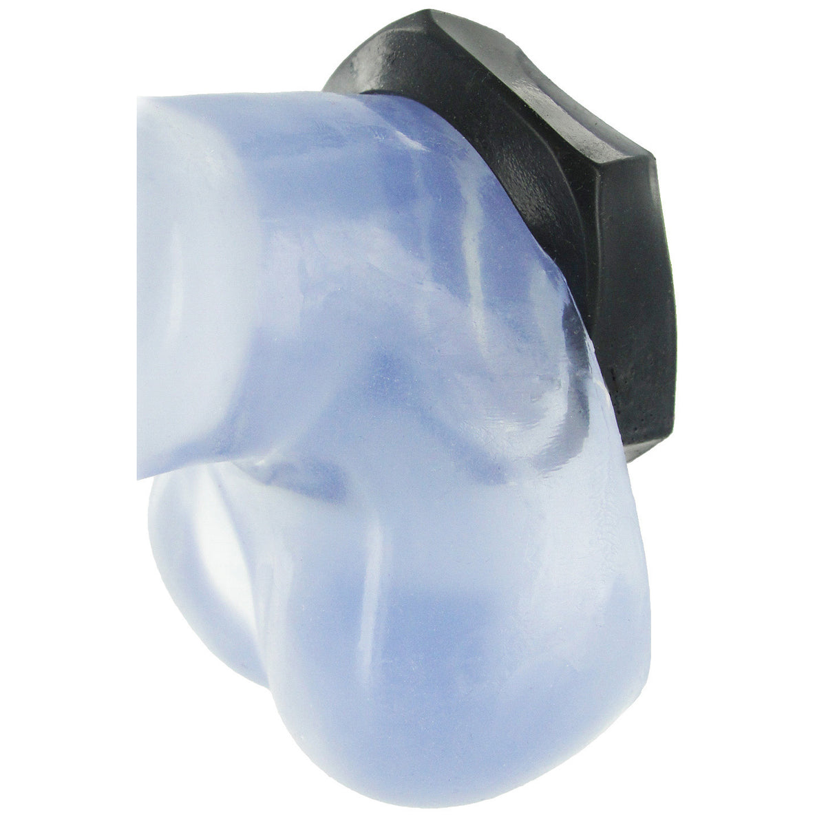 HexNut Cock Ring - Black, TPE (view 2)