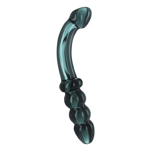 Hamsa Glass Dildo - Smoky Jade – butt plug, Glass