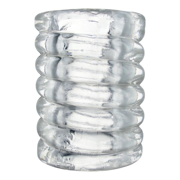 Spiral Ball Stretcher - Clear – cock ring, TPE