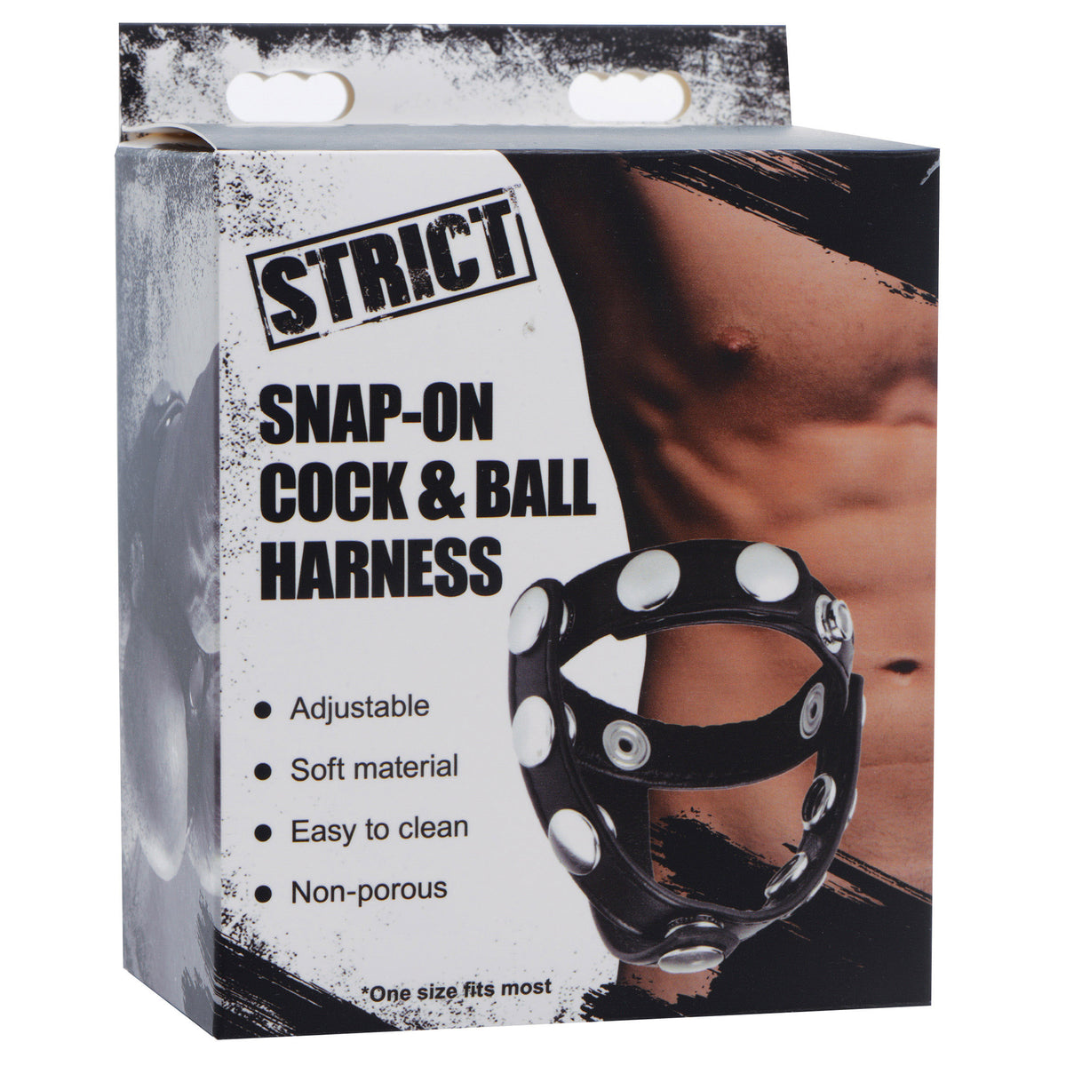 Snap-On Cock and Ball Harness – cock ring, Metal (view 4)