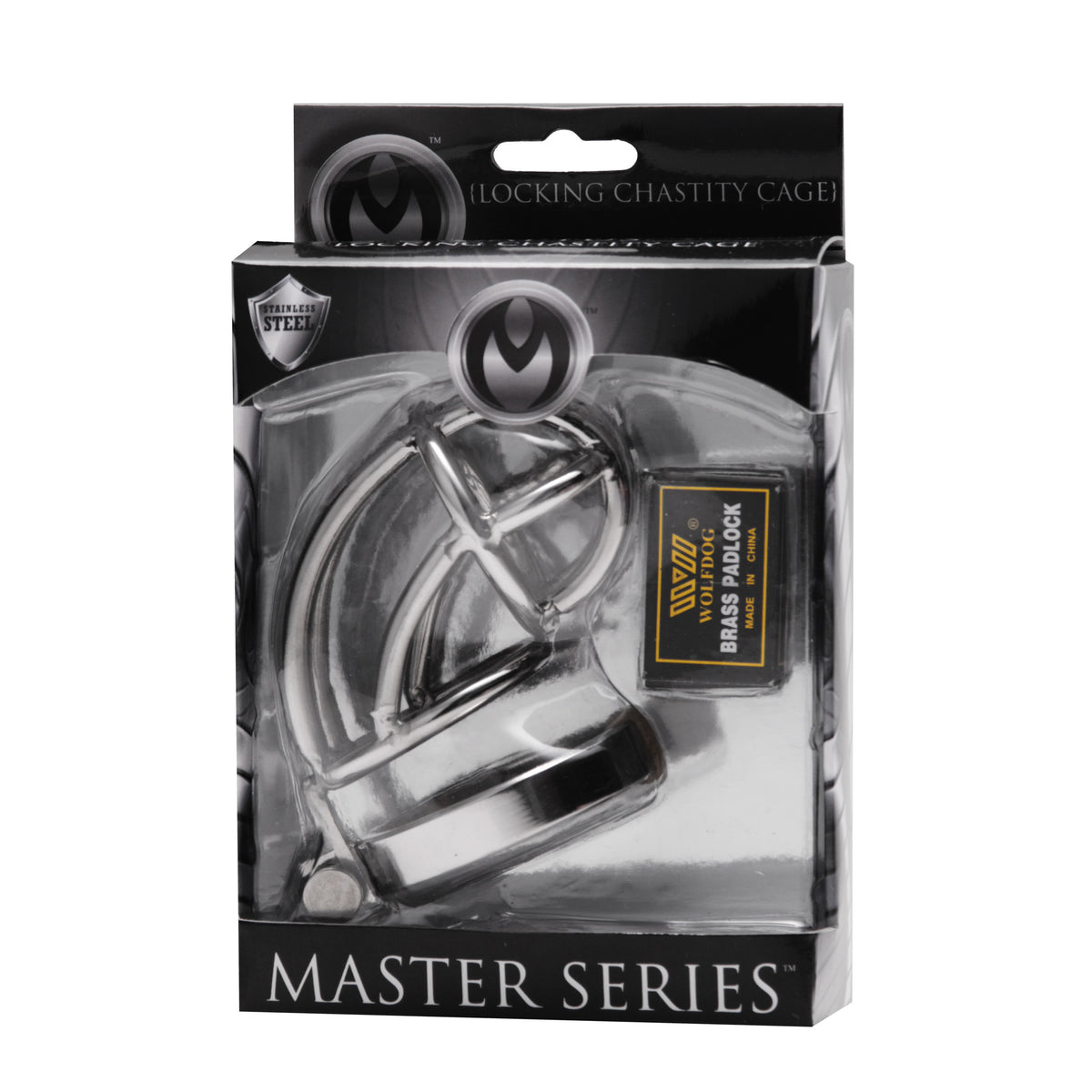 Captus Stainless Steel Locking Chastity Cage – chastity device, Metal (view 2)