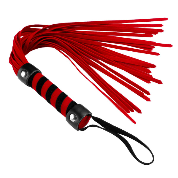 Short Vegan Leather Flogger - Red – impact play, Leather