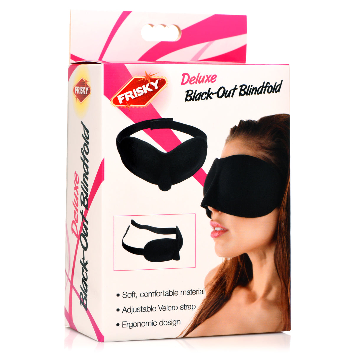 Frisky Deluxe Black Out Blindfold – hood and blindfold (view 5)
