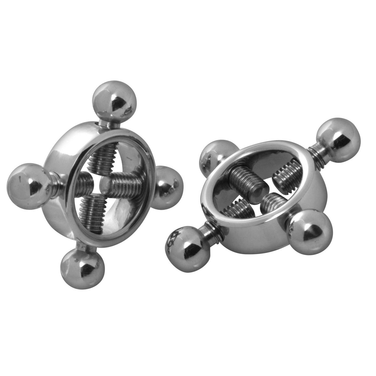 Stainless Steel Rings of Fire Nipple Press Set – nipple toy, Metal (view 2)