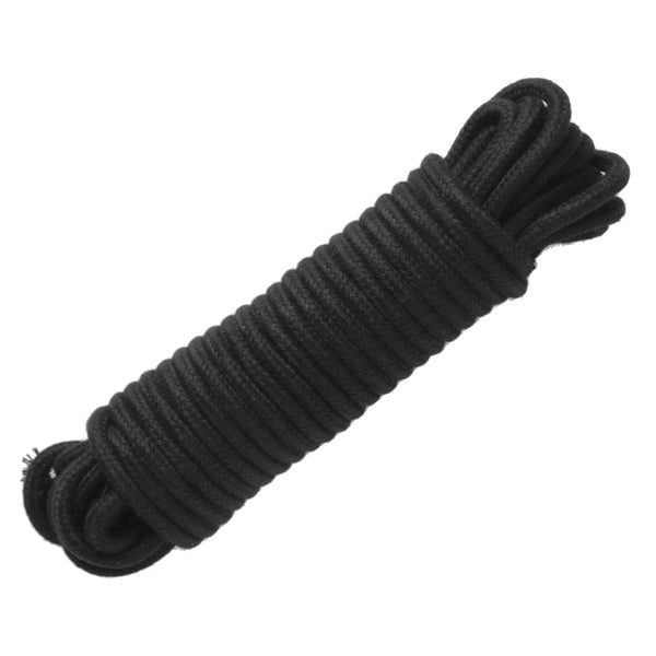 32 Foot Cotton Bondage Rope - Black – restraints and cuffs, Fabric
