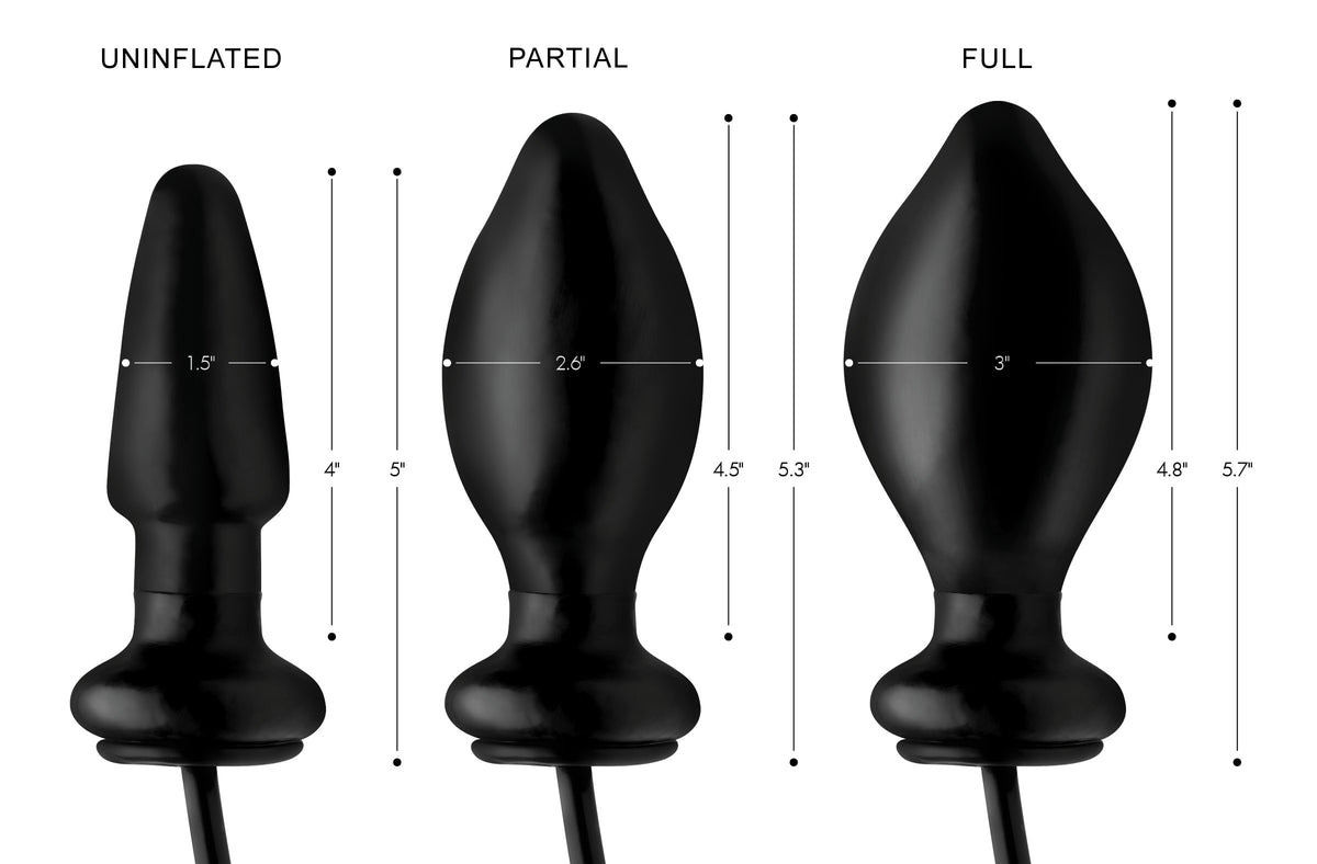 Expand Inflatable Anal Plug – butt plug, rubber (view 2)