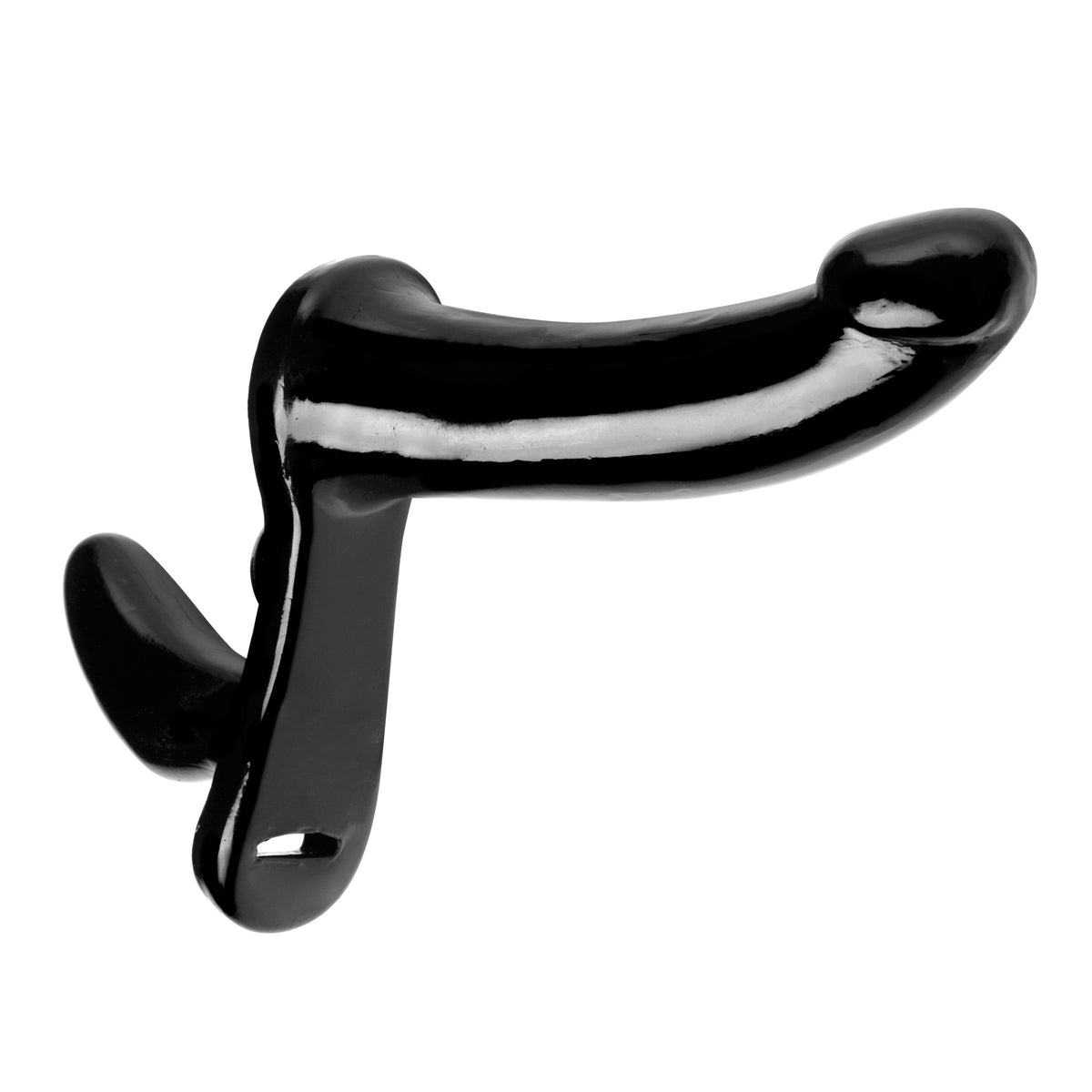 Plena Double Penetration Adjustable Strap on Harness – strap-on and harness, Leather (view 5)