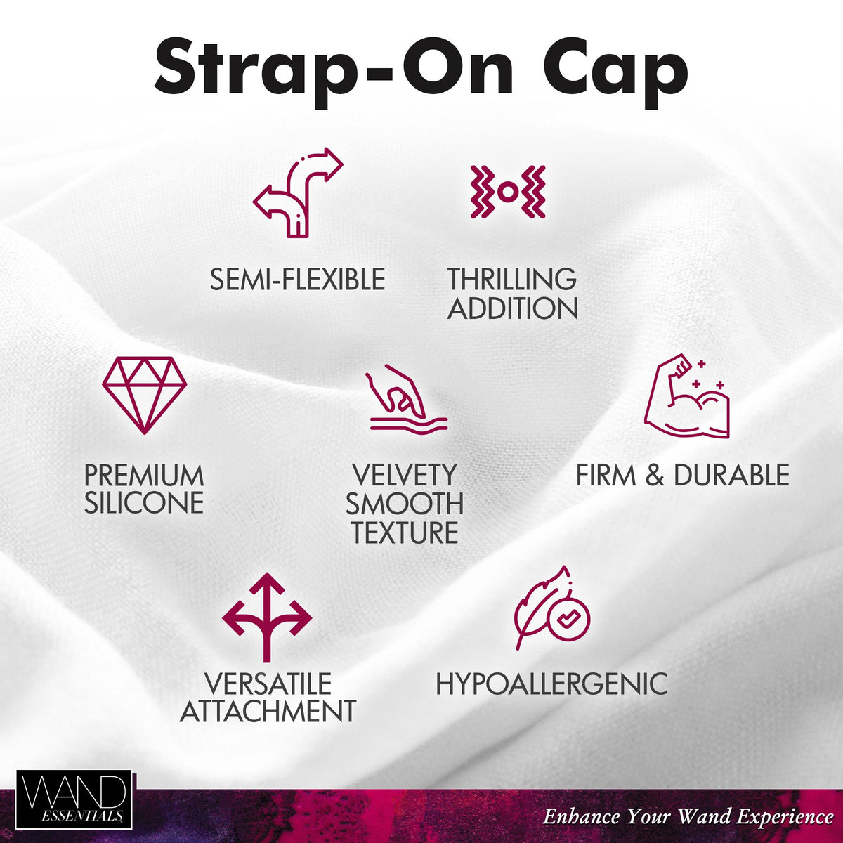 Strap Cap Wand Harness for Dildos – strap-on and harness, Silicone (view 5)