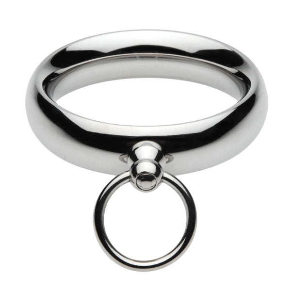 Lead Me Stainless Steel Cock Ring- 1.75 Inch, Metal