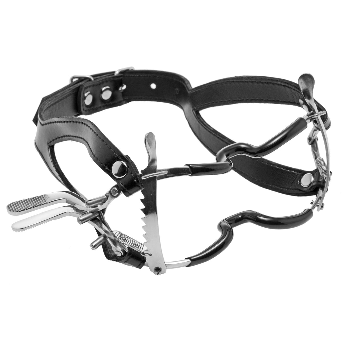 Ratchet Style Jennings Mouth Gag with Strap, Metal (view 6)