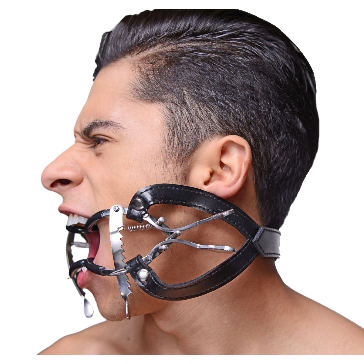 Ratchet Style Jennings Mouth Gag with Strap, Metal (view 5)