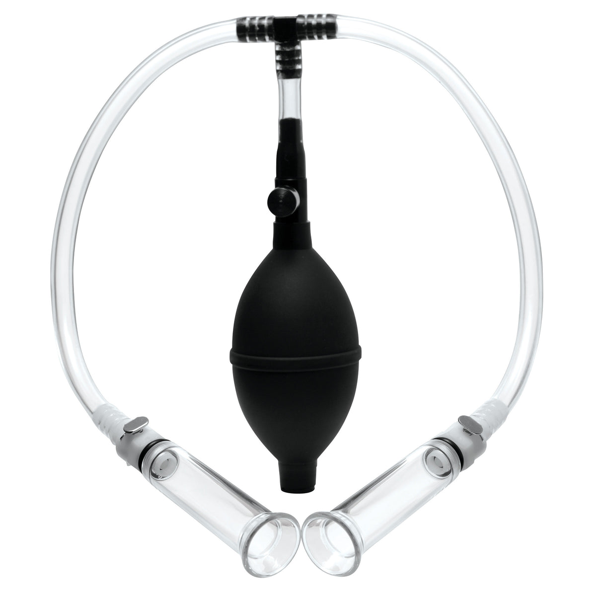 Nipple Pumping System with Dual Detachable Acrylic Cylinders – penis pump and enhancer, PVC (view 3)