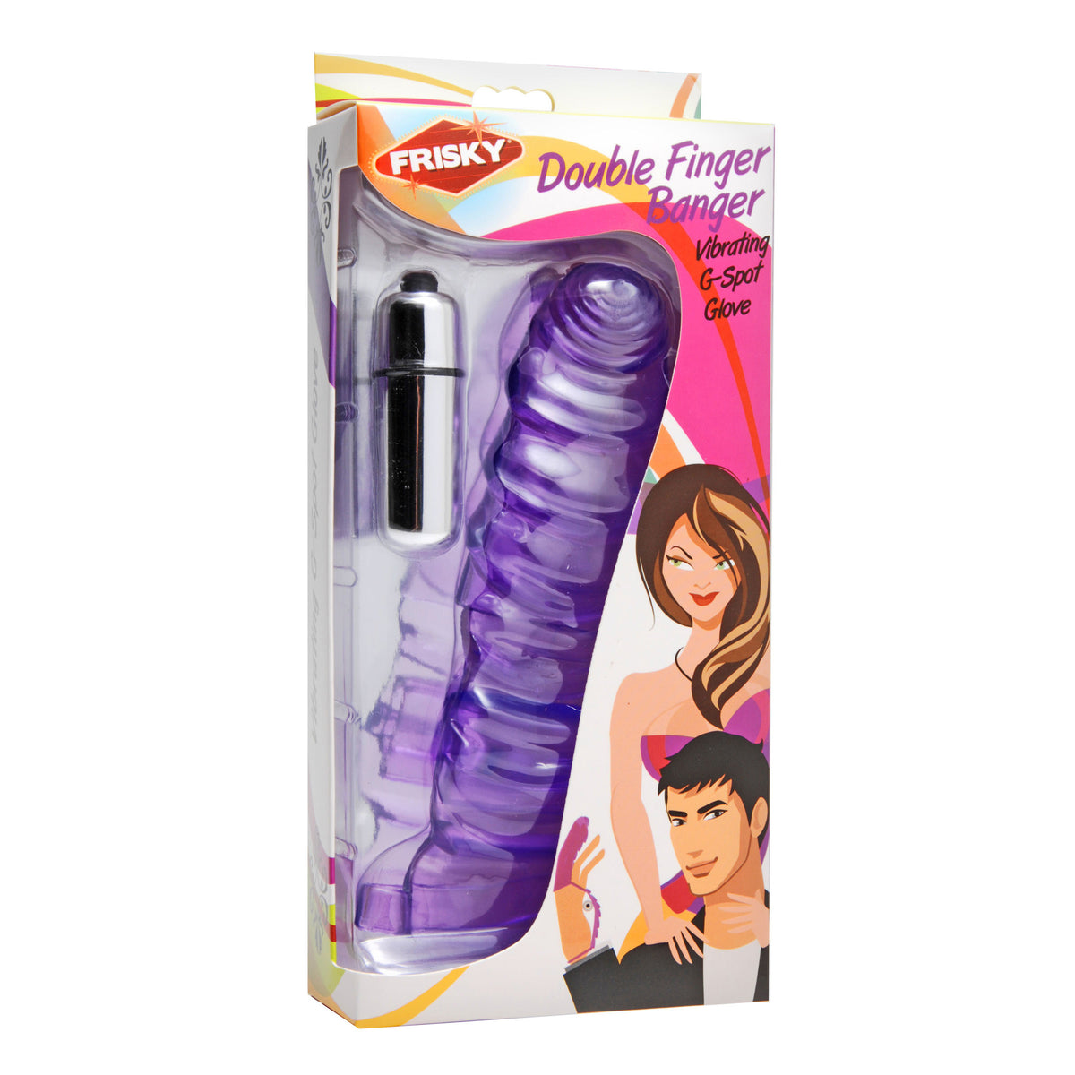 Double Finger Banger Vibrating G-Spot Glove – vibrator, TPE (view 3)