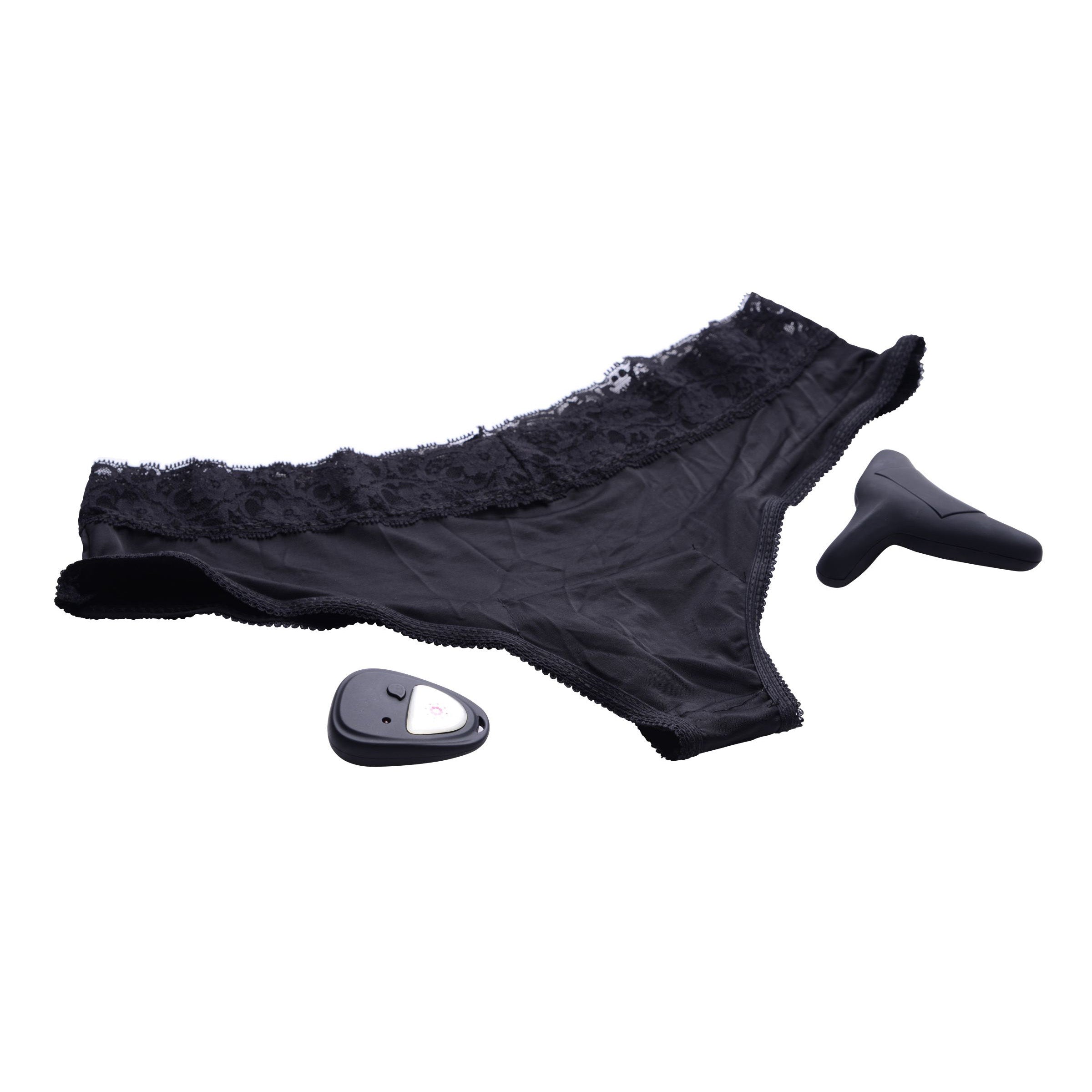 Remote Control Cheeky Style Panty Vibrator - Black
