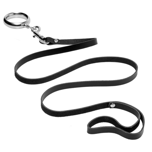 Lead Them by the Cock Premium Penis Leash – cock ring, Metal