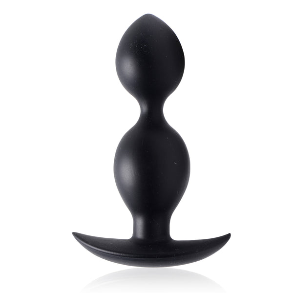 Orbs Steel Weighted Duotone Silicone Anal Plug – butt plug, Silicone