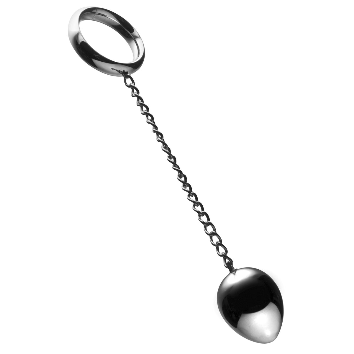 Stainless Steel Cock Ring and Anal Plug, Metal (view 2)