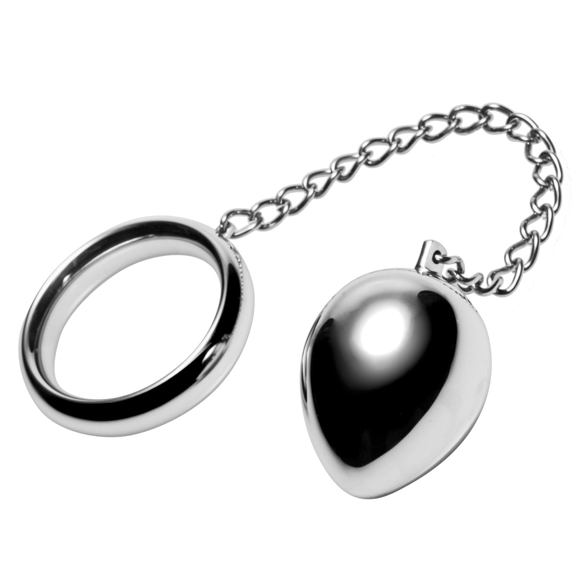 Stainless Steel Cock Ring and Anal Plug, Metal (view 3)