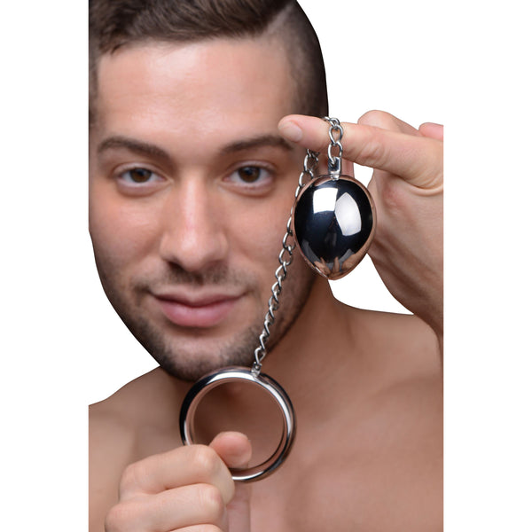 Stainless Steel Cock Ring and Anal Plug, Metal