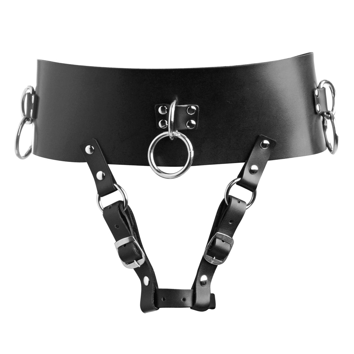 Premium Leather Forced Orgasm Kit – restraints and cuffs, Metal (view 3)