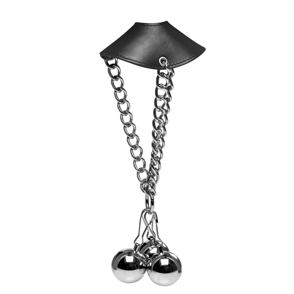 Spike and Stretch CBT Ball Stretching Kit with Weights – cock ring, Metal