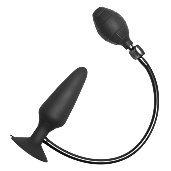 Inflatable Silicone Suction Cup Butt Plug, Silicone