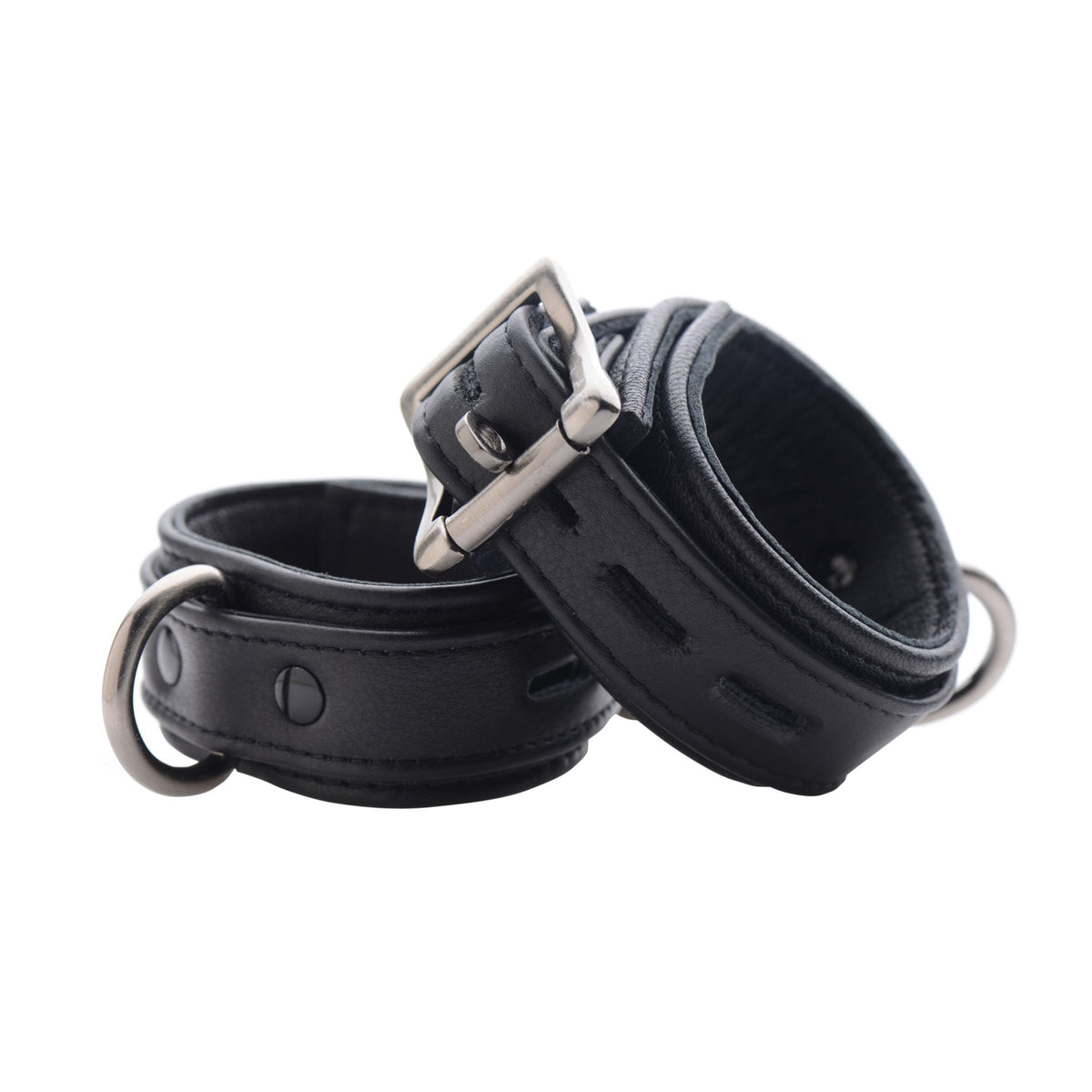 Strict Leather Luxury Locking Ankle Cuffs – restraints and cuffs, Metal (view 2)