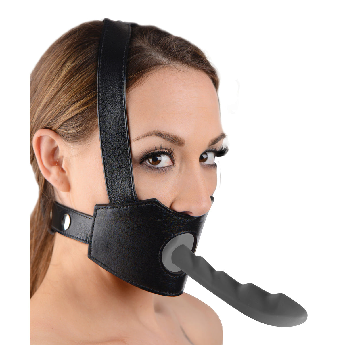 Face Fuk II Dildo Face Harness – strap-on and harness, Metal (view 3)
