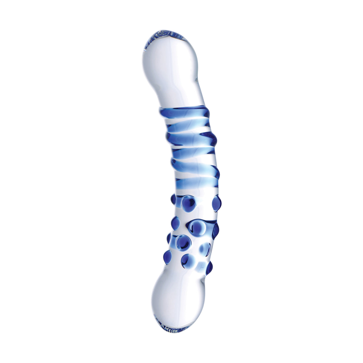 Blu Dual Ended Glass Dildo, Glass