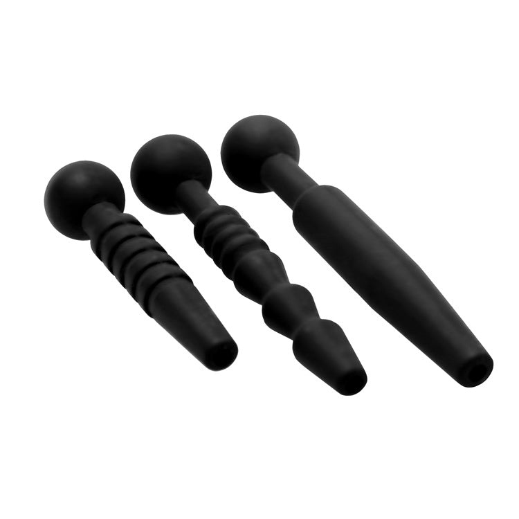 Dark Rods 3 Piece Silicone Penis Plug Set – butt plug, Silicone (view 2)