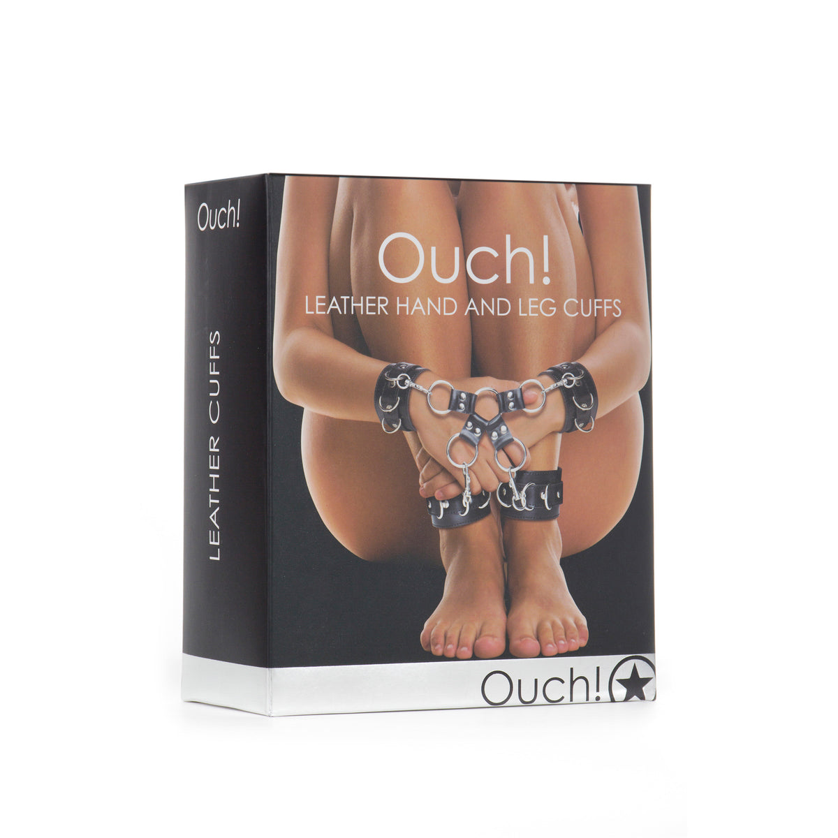 Ouch! Leather Hand and Leg Cuffs – restraints and cuffs, Metal (view 3)