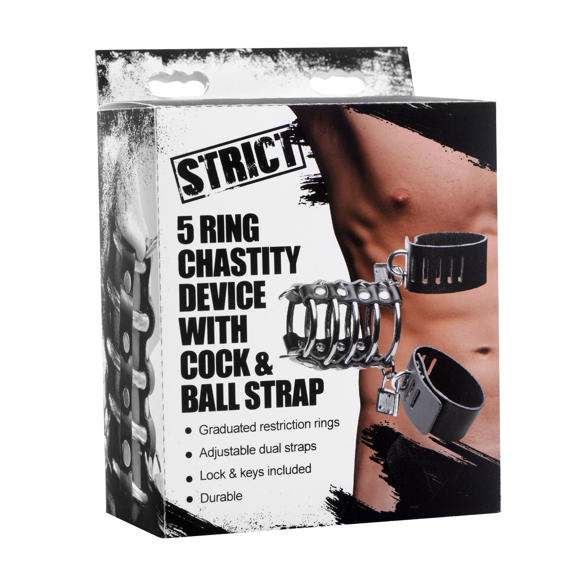 Maximum Submission Gates of Hell Locking Leather and Steel Cage – restraints and cuffs, Metal (view 4)